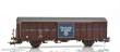 NMJ 1000362 - NMJ Topline 506.304 Gbs 150 0 214-4 mit Adresseavisen Werbung, Güterwagen der NSB, H0