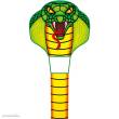 Invento 102199 - Emerald Cobra Kite - Kinderdrache, ab 5 Jahren, 1000x67cm , inkl. 17kp Polyester Schnüre, 25m