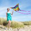 Ecoline 102223 - Butterfly Kite Rainbow - Kinderdrachen, ab 5 Jahren, 95x120cm , inkl. 17kp Polyester Schnüre