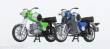 Kres 10251 - Komplettmodelle 2x MZ TS 250, blau und grün
