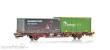 NMJ 1029827 - NMJ Topline 507.127 CargoNet Lgns 42 76 443 2082-7 Containertragwagen mit Pepsi Max/Bring Container, H0