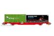NMJ 1029827 - NMJ Topline 507.127 CargoNet Lgns 42 76 443 2082-7 Containertragwagen mit Pepsi Max/Bring Container, H0