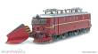 NMJ 1030926 - NMJ Topline 82.206 NSB El13.2154, Rot-Braun, Grossem Schneeräumen, H0, DC Analog