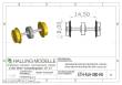 Halling ETH-ALH-080-H0 - Antriebsachse für ALX-Antrieb H0, mit 8mm Haftreifen