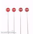 Halling M-609-FM - 4 Stop-Schilder, bedr. Messingschild., Fertigmod.