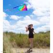HQ 106122 - Delta Rainbow - Kinderdrachen, ab 5 Jahren, 75x140cm, inkl.17kp Polyester Schnüre, 40m