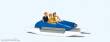 Preiser 10682 - Familie im Tretboot (1)