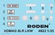 Roden 822 - Vomag 8 LR LKW WWII German Heavy Truck