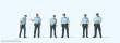 Preiser 10743 - Polizei. Sommeruniform. Deuts