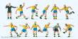 Preiser 10755 - Fussballmanschaft Gelbe Triko