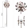 Invento 110224 - Metal Wind Spinner: Copper Dolphins Duett - Solar LED