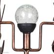 Invento 110224 - Metal Wind Spinner: Copper Dolphins Duett - Solar LED