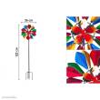 Invento 110225 - Metal Wind Spinner: Multi-colored Flower Duett