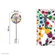 Invento 110226 - Metal Wind Spinner: Multi-colored Kaleidoscope Duett