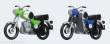 Kres 11251 - Komplettmodelle 2x MZ TS 250, blau und grün