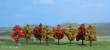 Heki 1141 - 8 Laubbäume herbstlich 4 cm
