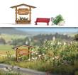 Busch 1144 - Ortseingangsschild aus Holz (Fertigmodell)