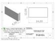 Halling ETH-GEW-H93-KL - Gewicht, rechteckig 24,0x12,0mm