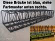 Hack Brücken 11511 - Kastenbr. Rechteckig 63cm 2-gleisig, Gleisabst. 64mm, blau - Typ K63R-2-b
