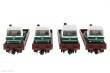 Heris 11599-A - 4-SET, 4-achsiger Niederbordwagen SNCB, braun, beladen mit LKW-Chassis und Fahrerkabine mit Aufdruck Clausthaler Bierwagen, MB, einmalige Auflage, Ep.IV/V