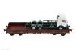 Heris 11599-A - 4-SET, 4-achsiger Niederbordwagen SNCB, braun, beladen mit LKW-Chassis und Fahrerkabine mit Aufdruck Clausthaler Bierwagen, MB, einmalige Auflage, Ep.IV/V