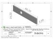 Halling ETH-GEW-GT4-FLA - Gewicht, rechteckig 66,2x13,9mm, mit Loch
