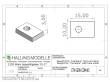Halling ETH-GEW-COM-N5 - Gewicht, rechteckig 15,0x10,5mm mit Loch