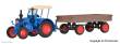 Kibri 12232 - Spur H0 LANZ Traktor mit Gummiradwagen