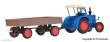 Kibri 12232 - Spur H0 LANZ Traktor mit Gummiradwagen
