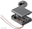 Schönwitz 12445 - Batteriehalter Batteriefach Akkuhalter Akkufach für 3x AA Mignon-Batterie mit Schalter