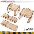 PWork Wargames PWTS00301MDF - MDF Terrain Combat Zone 01