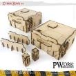 PWork Wargames PWTS00501MDF - MDF Terrain Cyber Zone 01
