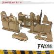 PWork Wargames PWTS00101MDF - MDF Terrain Urban Ruins 01