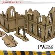 PWork Wargames PWTS00101MDF - MDF Terrain Urban Ruins 01