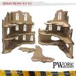 PWork Wargames PWTS00102MDF - MDF Terrain Urban Ruins 02