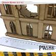 PWork Wargames PWTS00102MDF - MDF Terrain Urban Ruins 02
