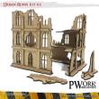 PWork Wargames PWTS00102MDF - MDF Terrain Urban Ruins 02