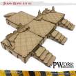 PWork Wargames PWTS00103MDF - MDF Terrain Urban Ruins 03