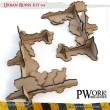 PWork Wargames PWTS00104MDF - MDF Terrain Urban Ruins 04