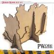 PWork Wargames PWTS00105MDF - MDF Terrain Urban Ruins 05