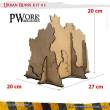 PWork Wargames PWTS00105MDF - MDF Terrain Urban Ruins 05