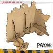 PWork Wargames PWTS00105MDF - MDF Terrain Urban Ruins 05