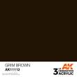 AK-Interactive AK11112 - AK 3GEN Grim Brown 17ml