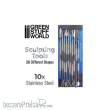 Greenstuff World GS-1012 - 10x Modellierwerkzeug Set