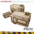 PWork Wargames TS00910MDF - MDF TERRAIN Store Building