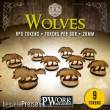 PWork Wargames RPGT0160MDF - RPG TOKENS Wolves