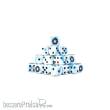 Baron of Dice FAN-OGR-03-SQ - Fanged Maw White Ice Dice