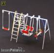 Halling M-305-FM - Kinder-Spielplatz: Schaukelgestell, Fertigmodell