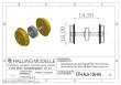 Halling ETH-ALH-100-H0 - Antriebsachse für ALX-Antrieb H0, mit 10mm Haftreifen