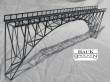 Hack Brücken 15050 - Hochbogenbrücke 60 cm , grau - Typ H60